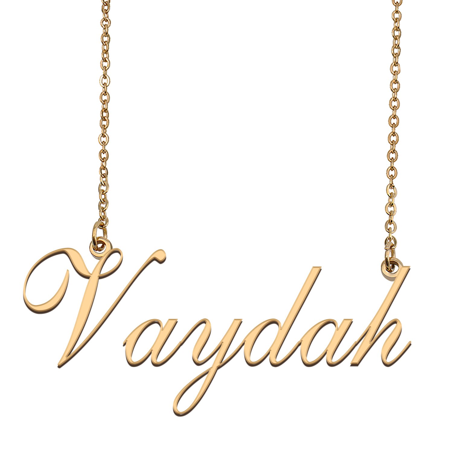 Custom Personalized Name Necklace in Golden Silver for Women Vaydah