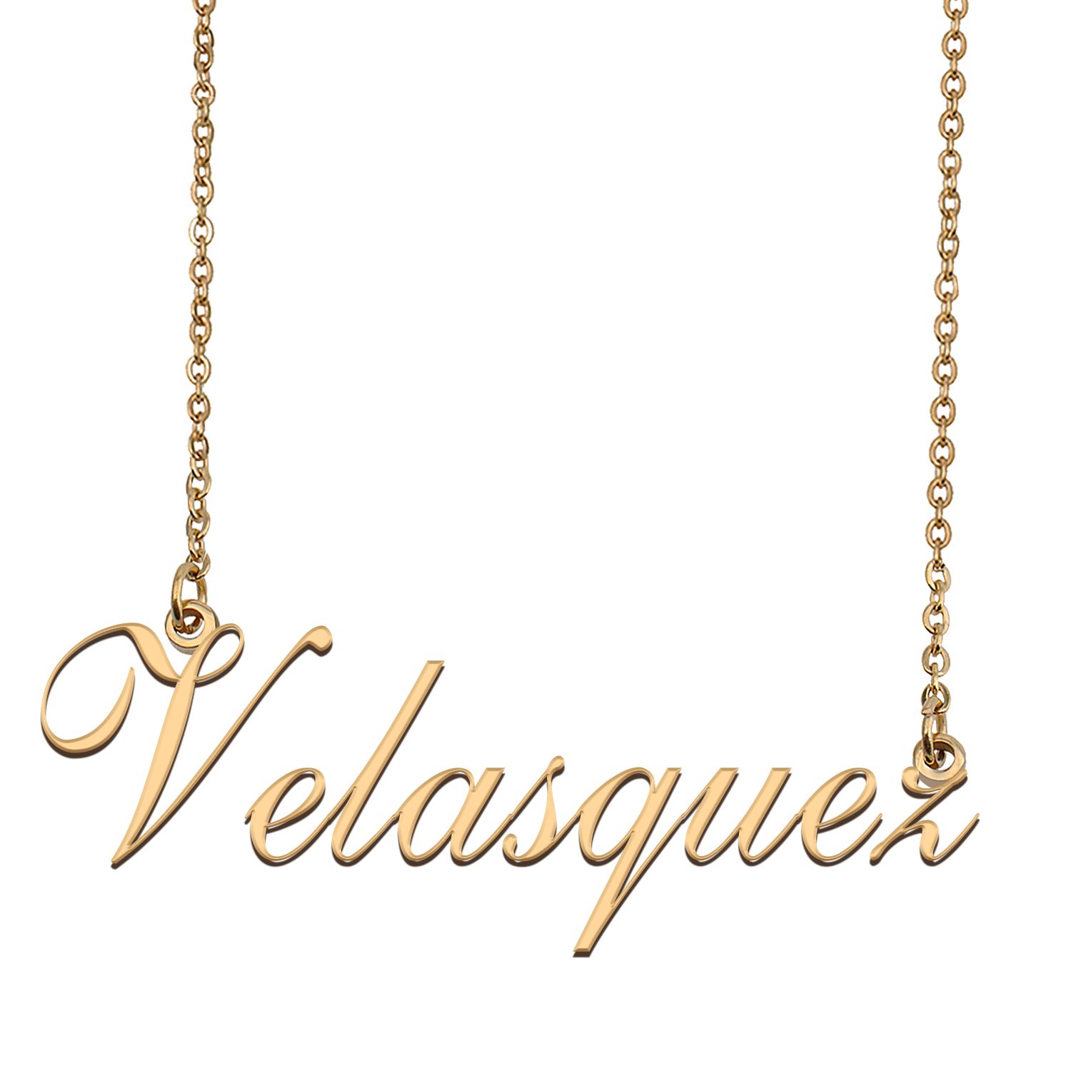 Custom Personalized Name Necklace in Golden Silver for Women Velasquez