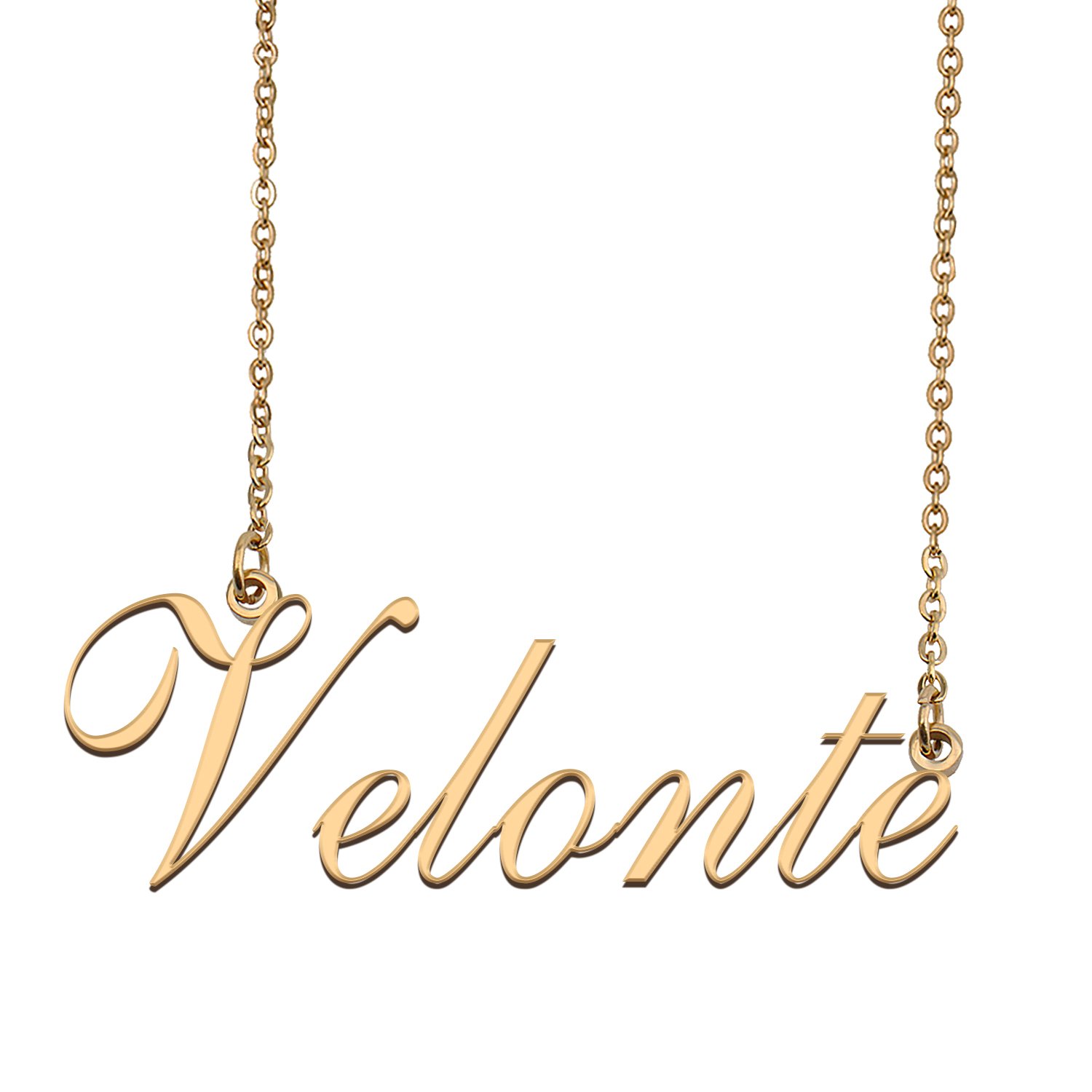 Custom Personalized Name Necklace in Golden Silver for Women Velonte