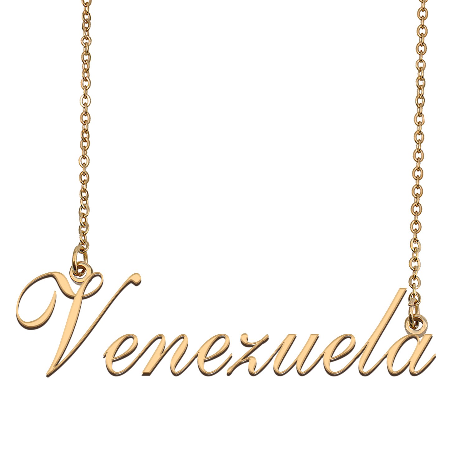 Custom Personalized Name Necklace in Golden Silver for Women Venezuela