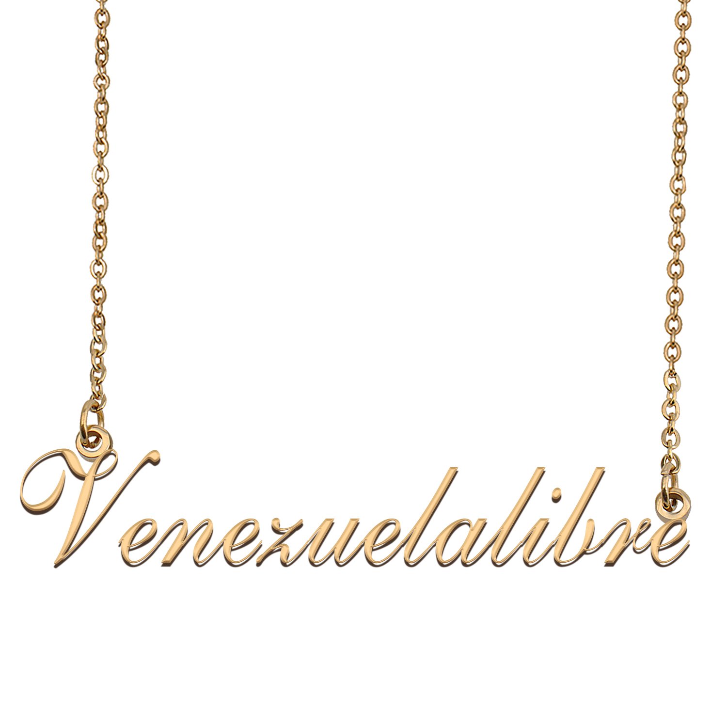 Custom Personalized Name Necklace in Golden Silver for Women Venezuelalibre