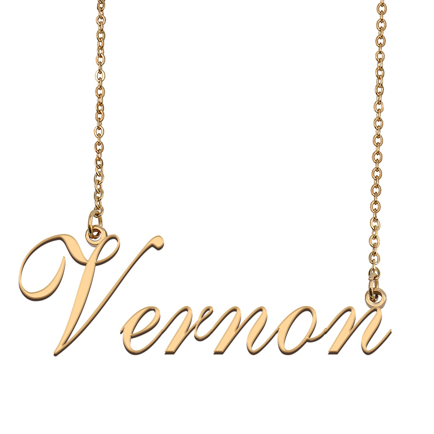 Custom Personalized Name Necklace in Golden Silver for Women Vernon
