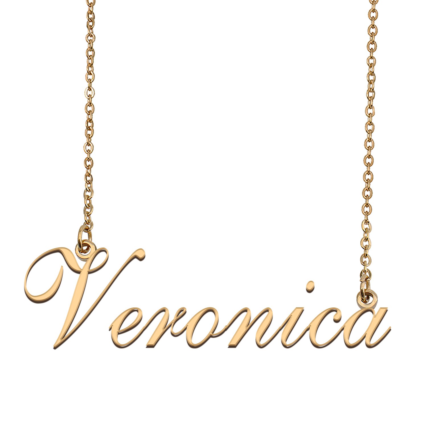 Custom Personalized Name Necklace in Golden Silver for Women Veronica