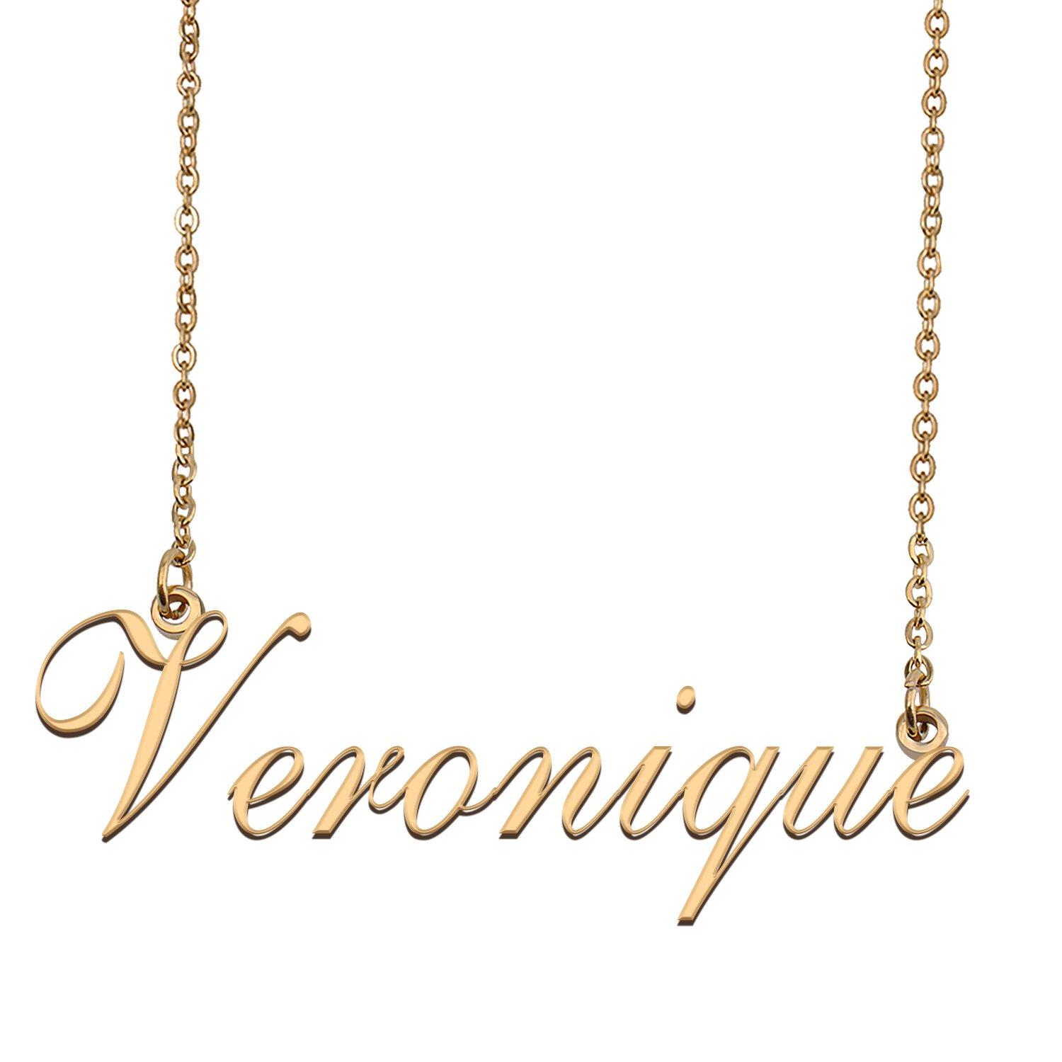 Custom Personalized Name Necklace in Golden Silver for Women Veronique
