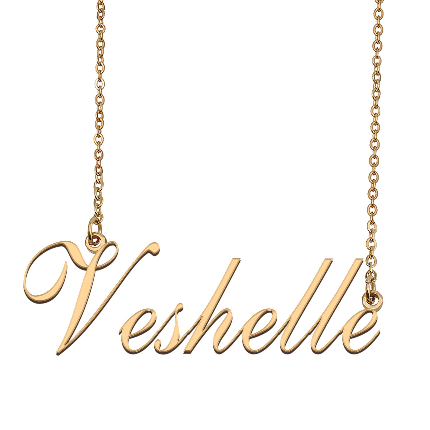 Custom Personalized Name Necklace in Golden Silver for Women Veshelle