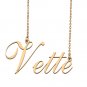 Custom Personalized Name Necklace in Golden Silver for Women Vette