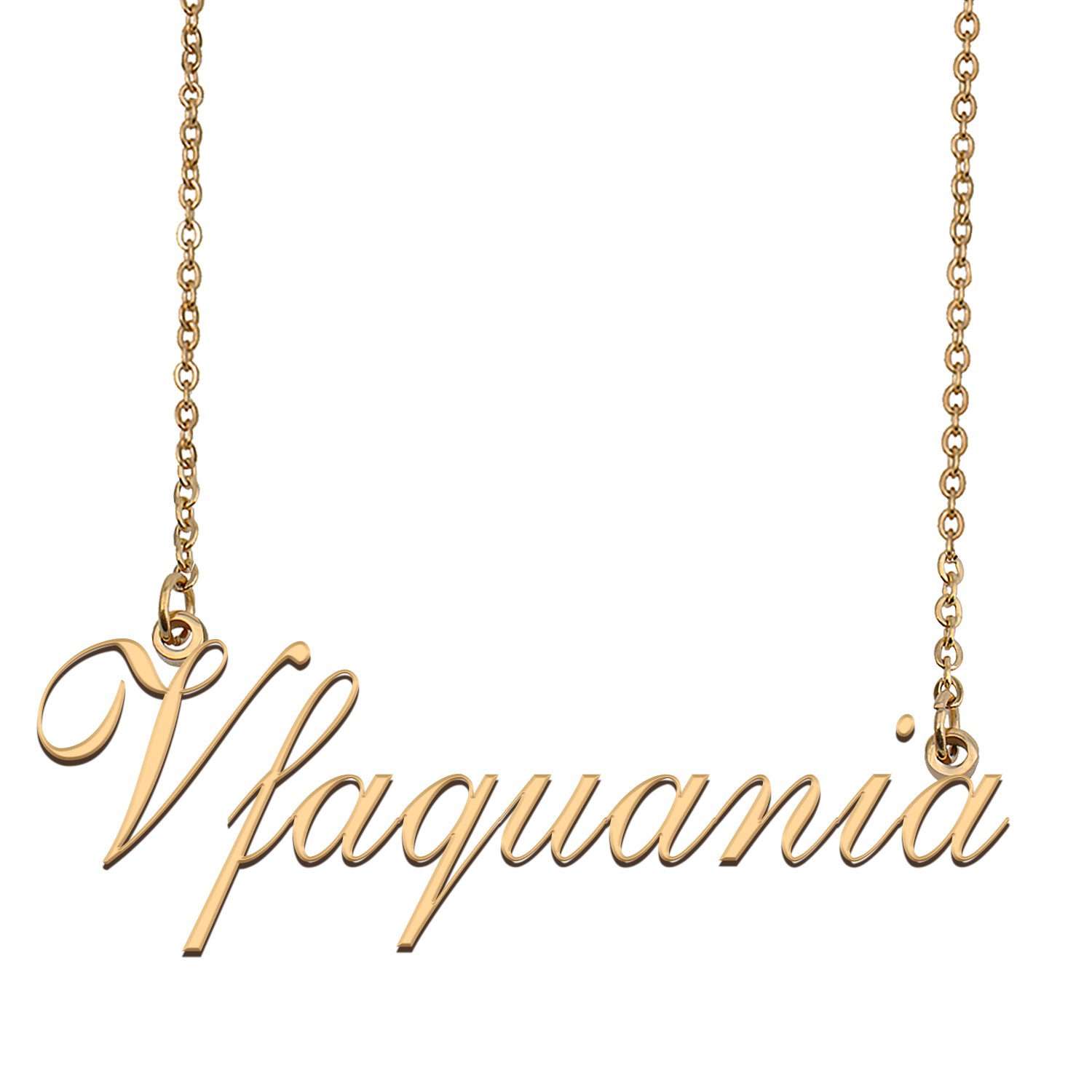 Custom Personalized Name Necklace in Golden Silver for Women Vfaquania