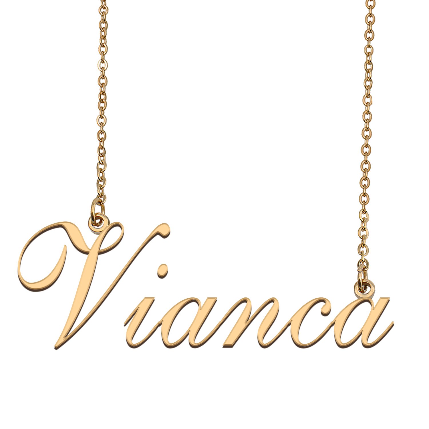 Custom Personalized Name Necklace in Golden Silver for Women Vianca