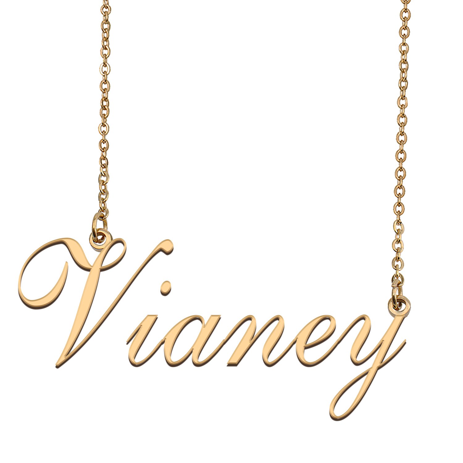 Custom Personalized Name Necklace in Golden Silver for Women Vianey