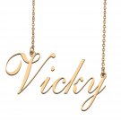 Custom Personalized Name Necklace in Golden Silver for Women Vicky