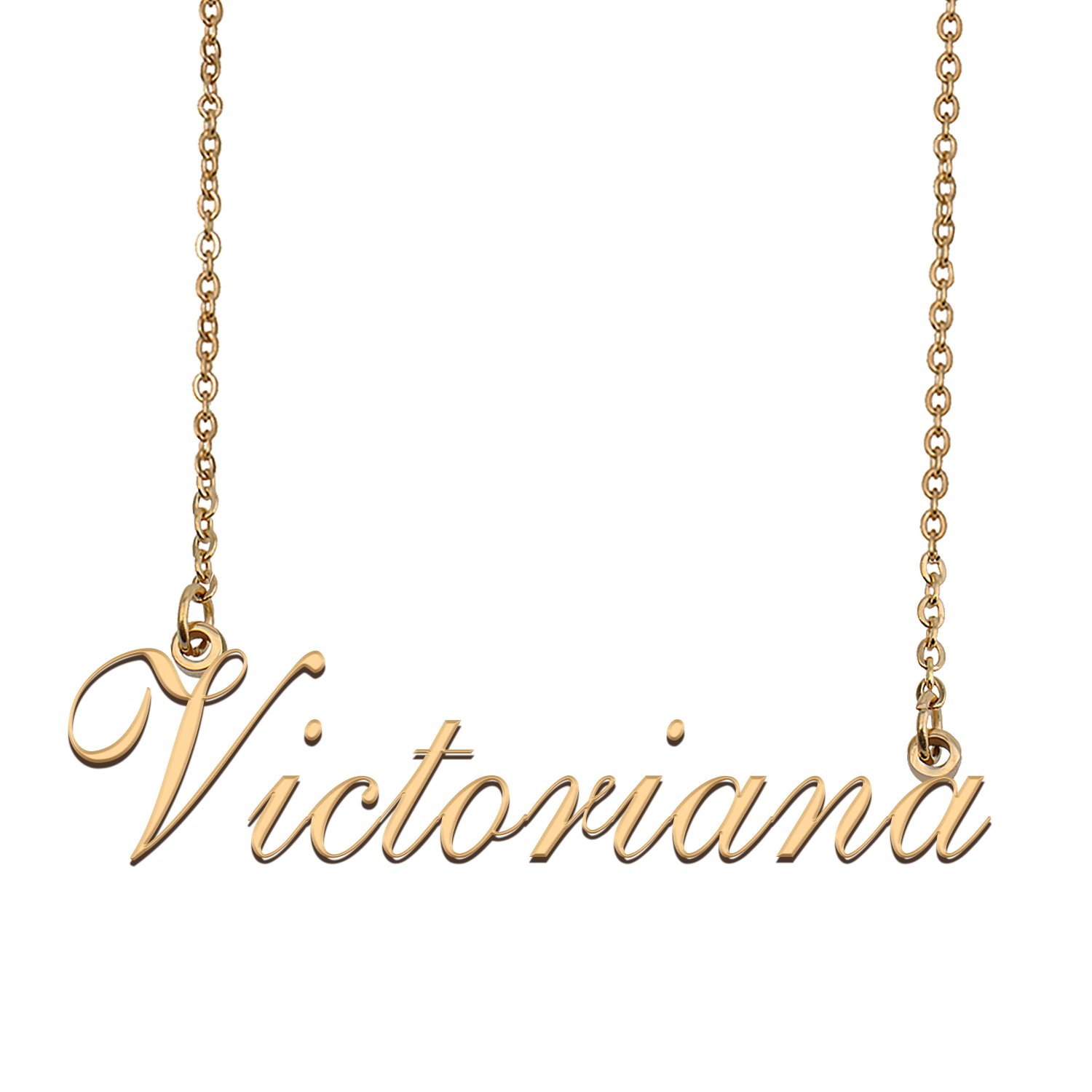 Custom Personalized Name Necklace in Golden Silver for Women Victoriana