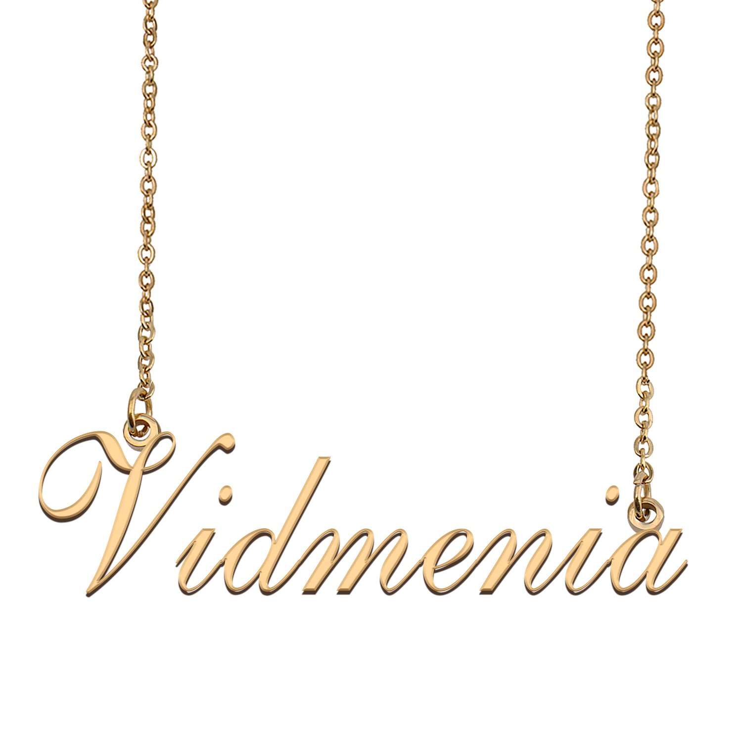 Custom Personalized Name Necklace in Golden Silver for Women Vidmenia