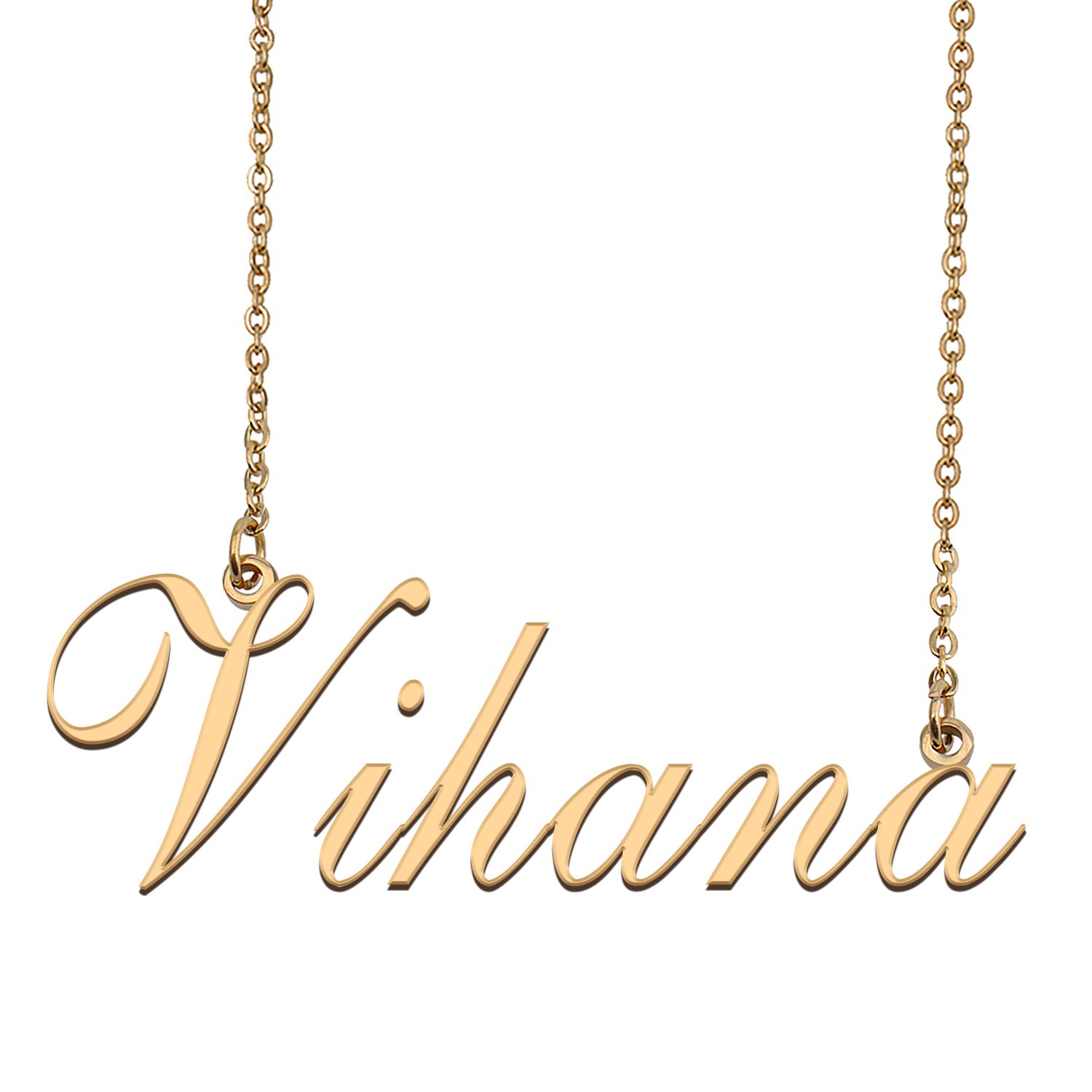 Custom Personalized Name Necklace in Golden Silver for Women Vihana