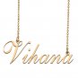 Custom Personalized Name Necklace in Golden Silver for Women Vihana