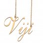 Custom Personalized Name Necklace in Golden Silver for Women Viji