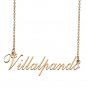 Custom Personalized Name Necklace in Golden Silver for Women Villalpando
