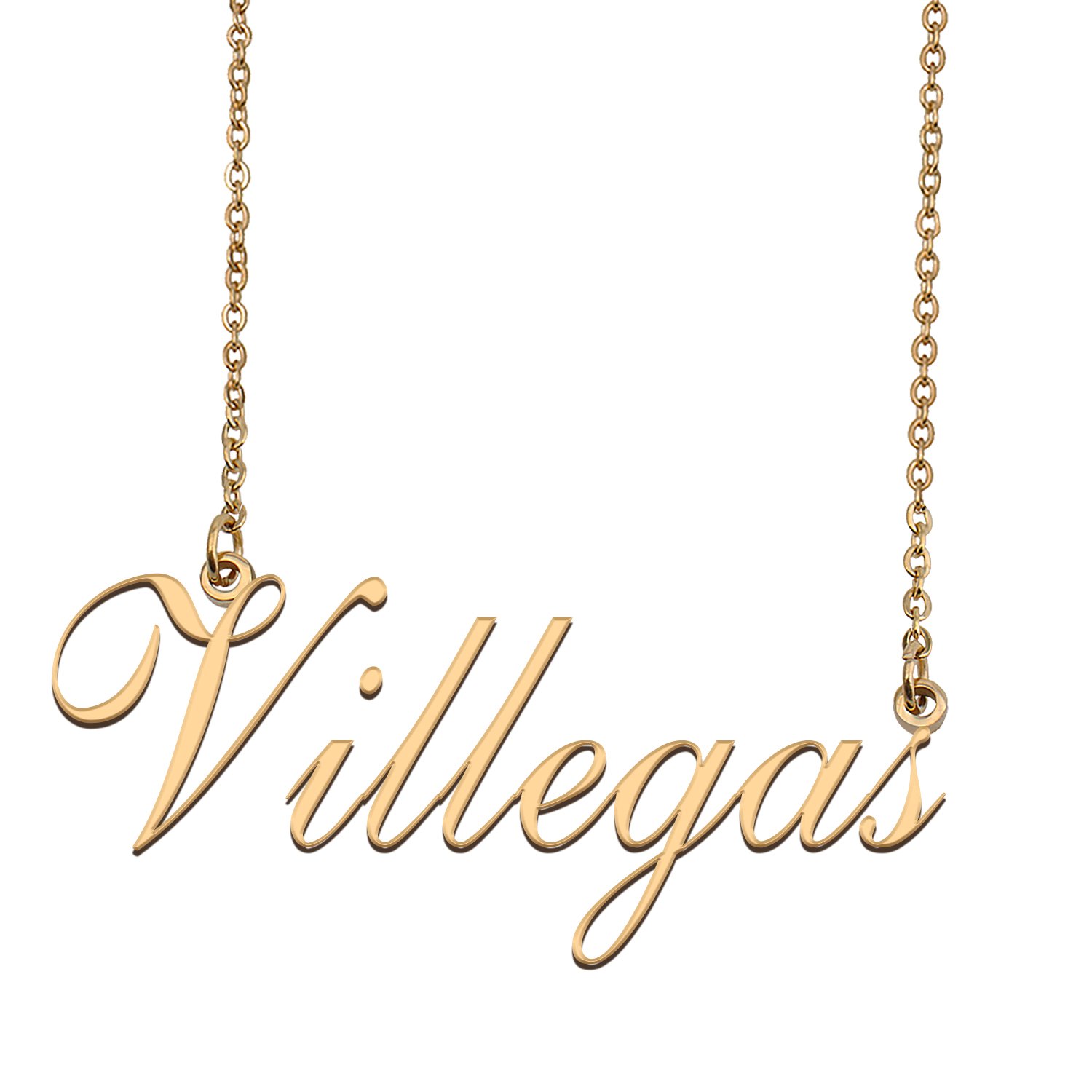 Custom Personalized Name Necklace in Golden Silver for Women Villegas