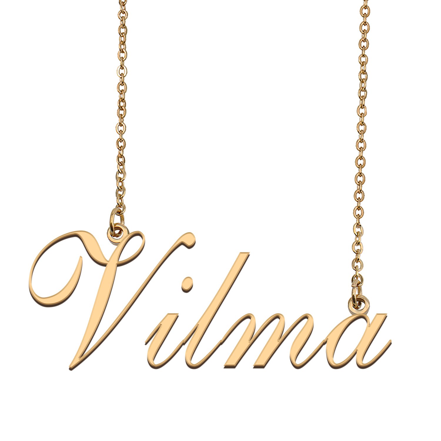 Custom Personalized Name Necklace in Golden Silver for Women Vilma