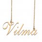 Custom Personalized Name Necklace in Golden Silver for Women Vilma