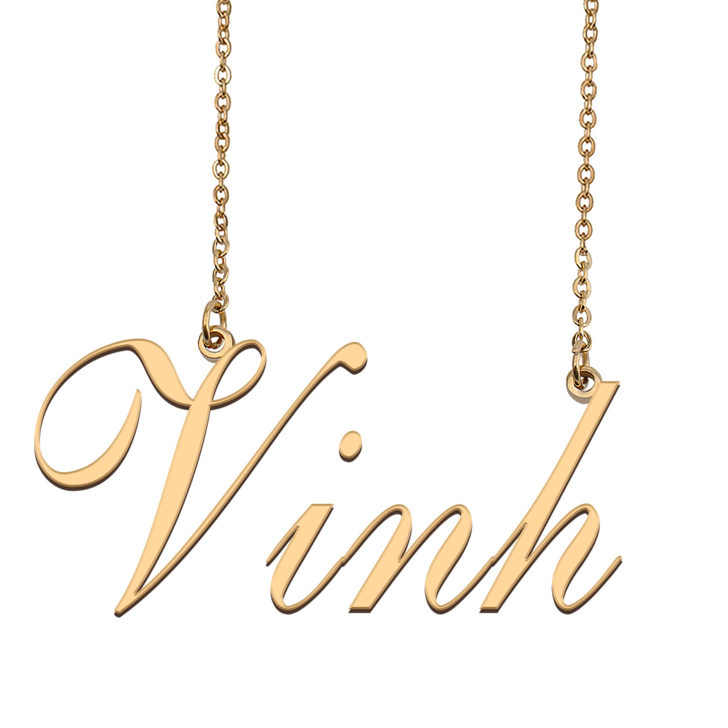 Custom Personalized Name Necklace in Golden Silver for Women Vinh
