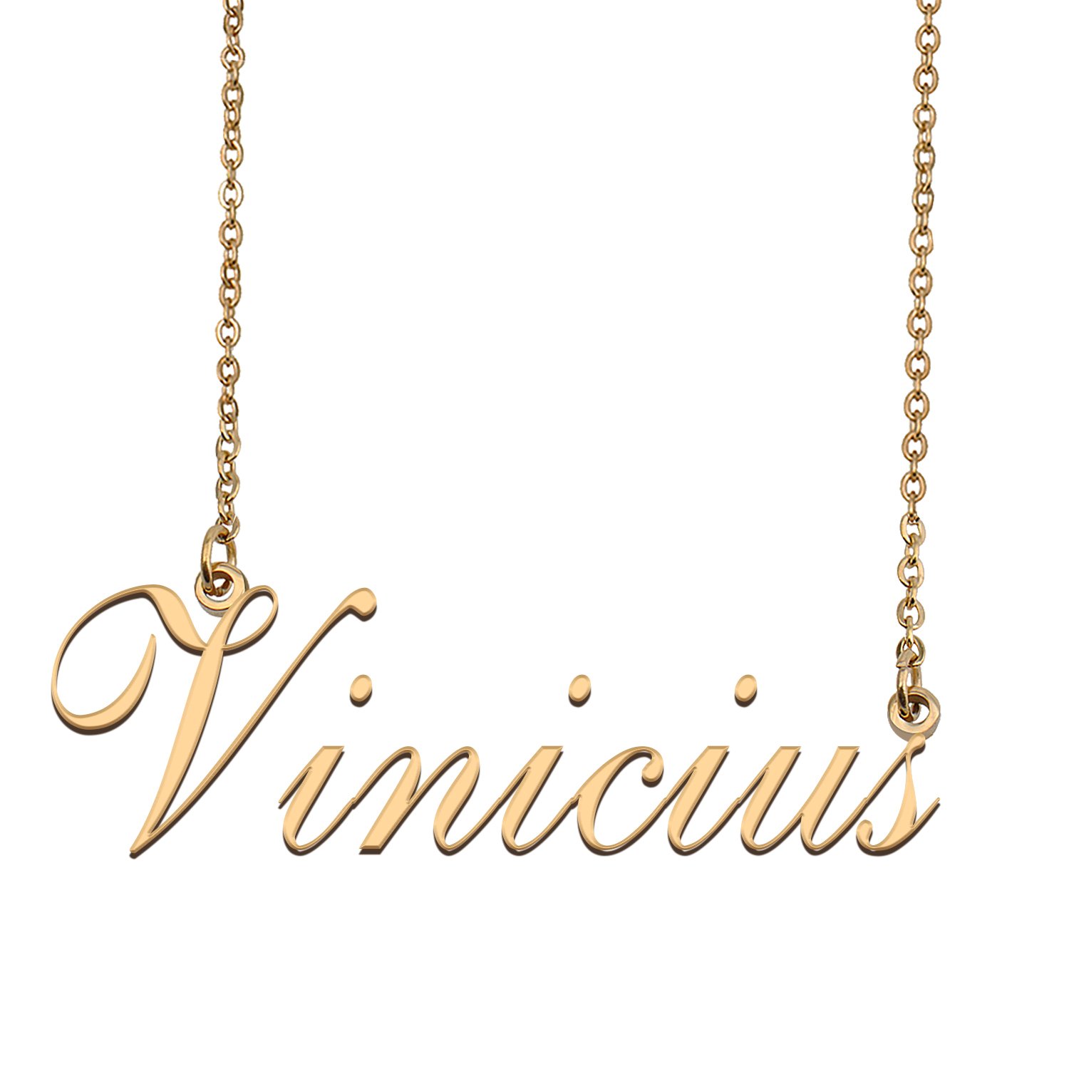 Custom Personalized Name Necklace in Golden Silver for Women Vinicius