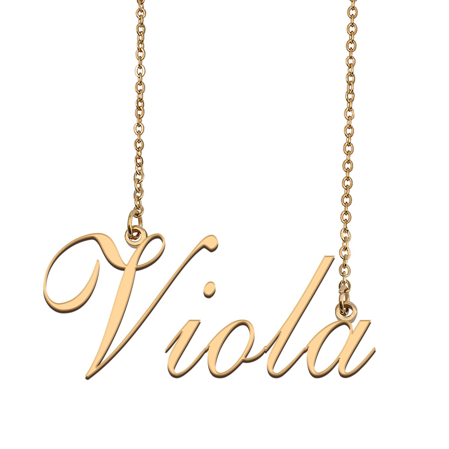 Custom Personalized Name Necklace in Golden Silver for Women Viola