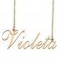Custom Personalized Name Necklace in Golden Silver for Women Violeta