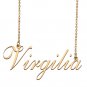 Custom Personalized Name Necklace in Golden Silver for Women Virgilia