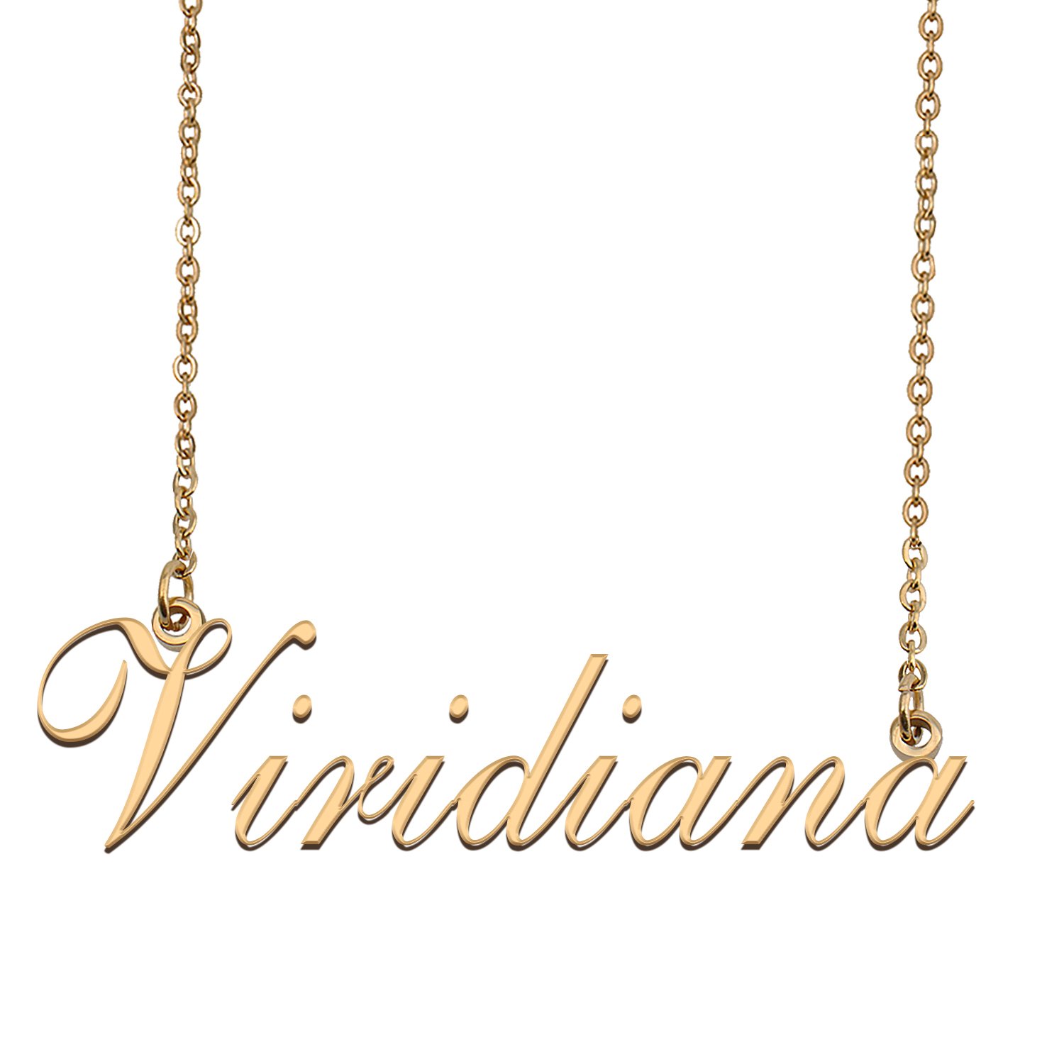 Custom Personalized Name Necklace in Golden Silver for Women Viridiana