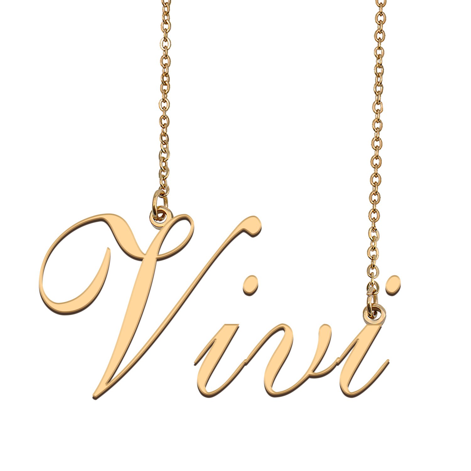 Custom Personalized Name Necklace in Golden Silver for Women Vivi