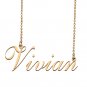 Custom Personalized Name Necklace in Golden Silver for Women Vivian