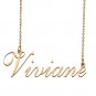 Custom Personalized Name Necklace in Golden Silver for Women Viviane