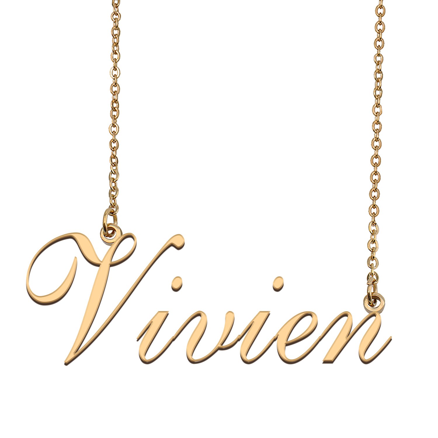 Custom Personalized Name Necklace in Golden Silver for Women Vivien