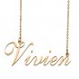 Custom Personalized Name Necklace in Golden Silver for Women Vivien