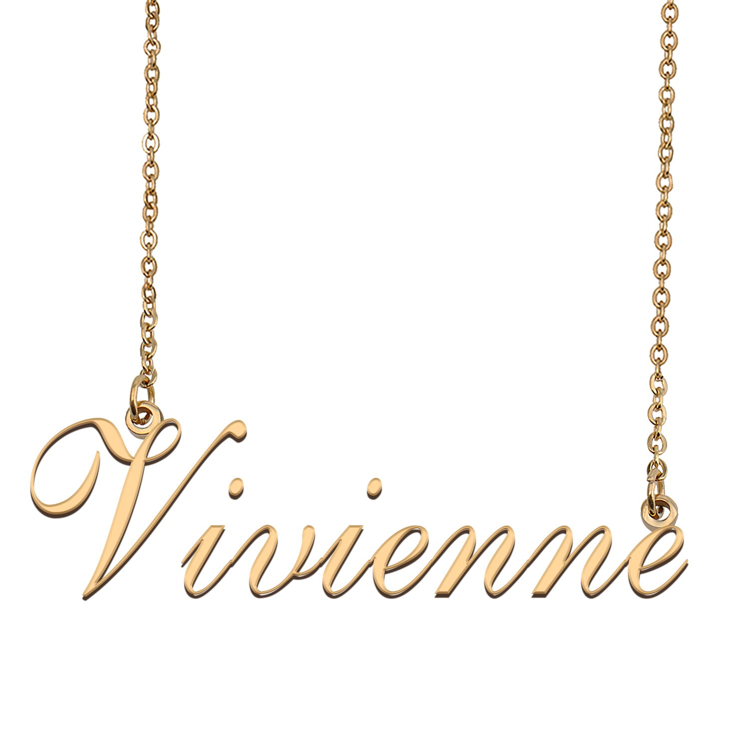 Custom Personalized Name Necklace in Golden Silver for Women Vivienne