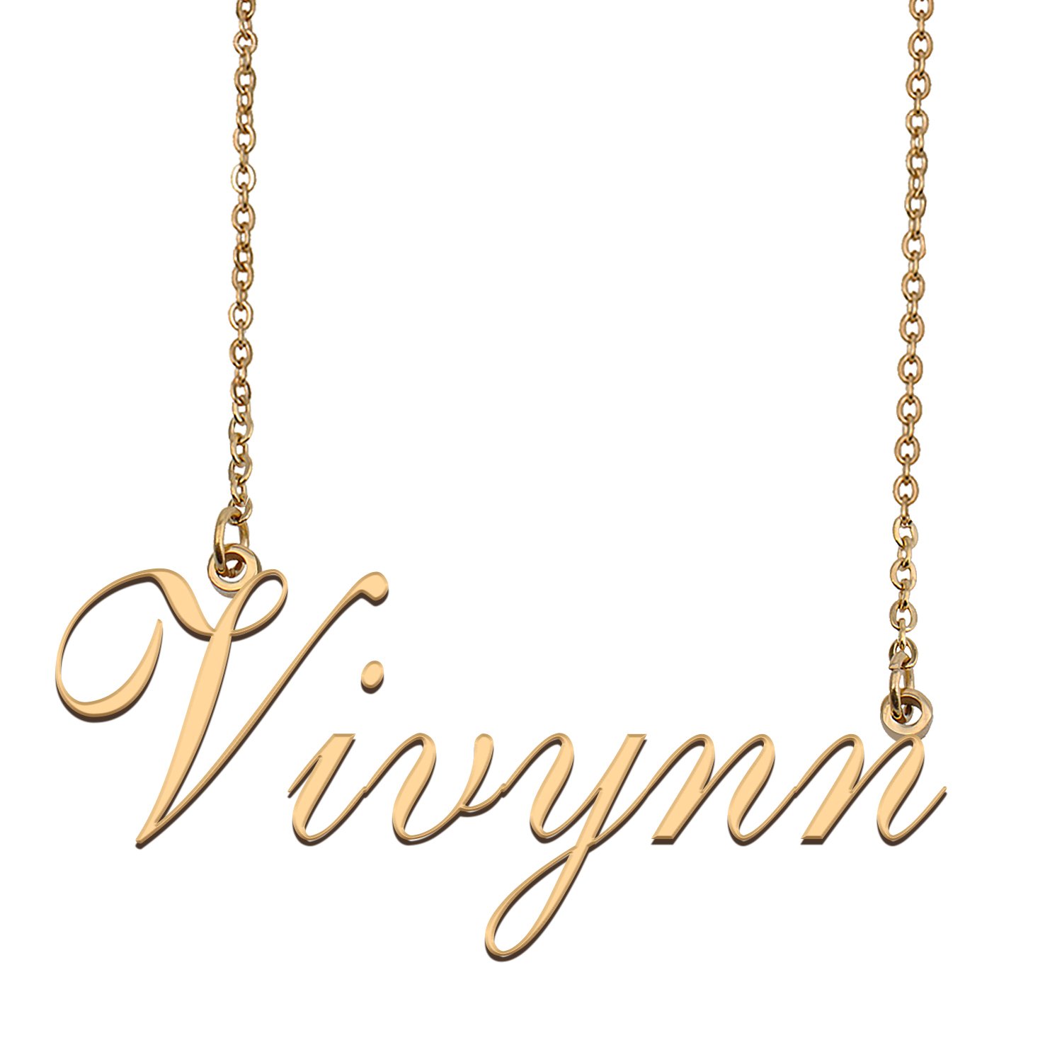 Custom Personalized Name Necklace in Golden Silver for Women Vivynn