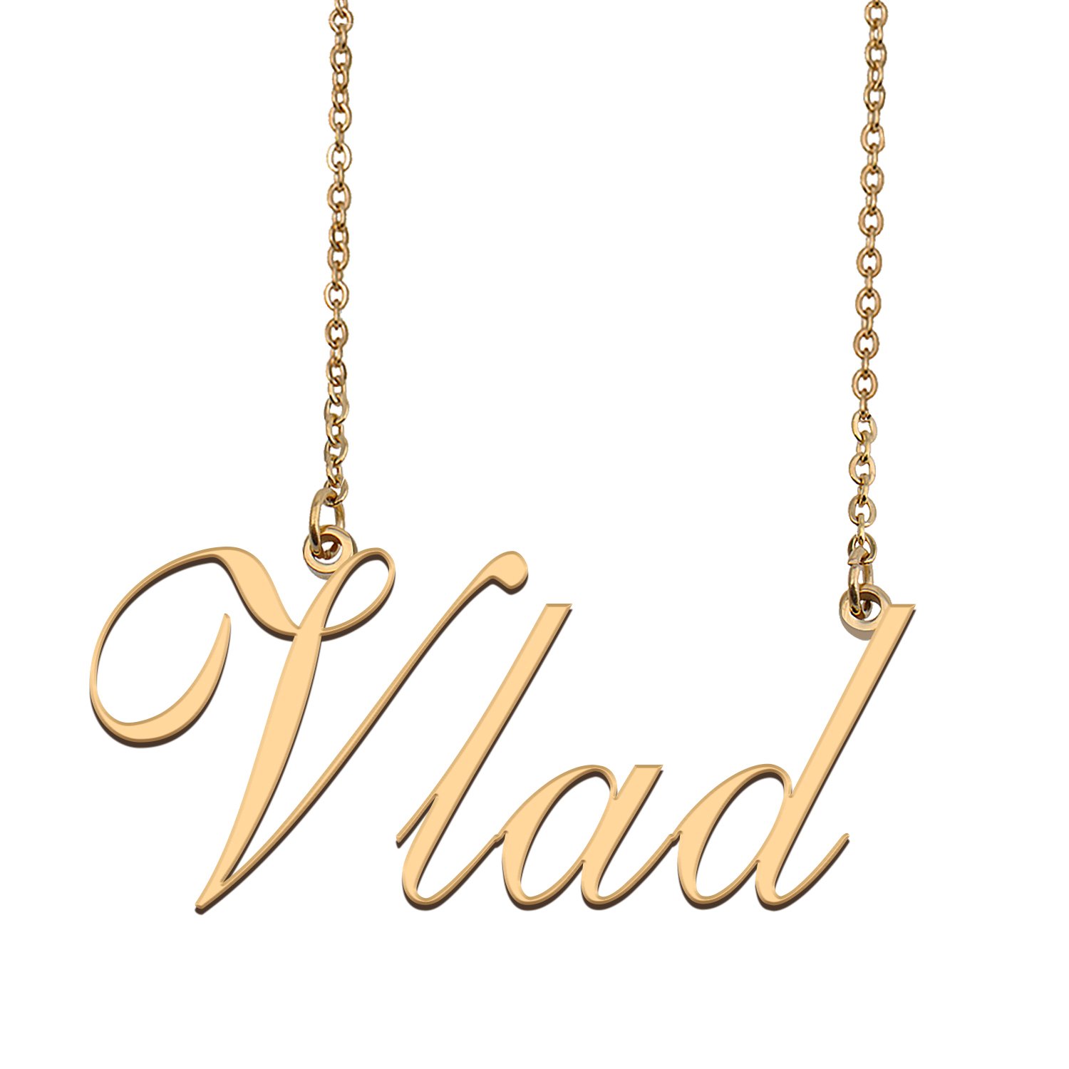 Custom Personalized Name Necklace in Golden Silver for Women Vlad