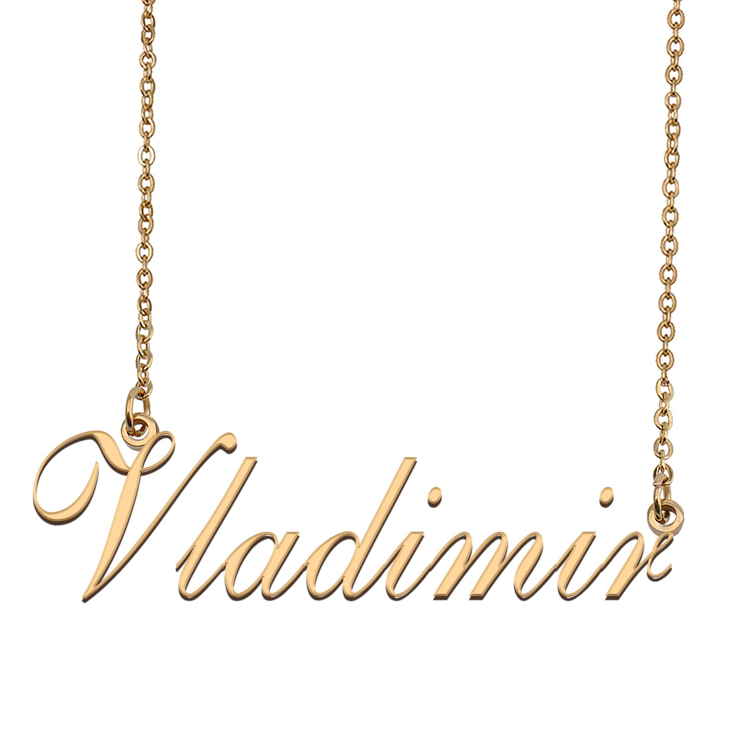 Custom Personalized Name Necklace in Golden Silver for Women Vladimir