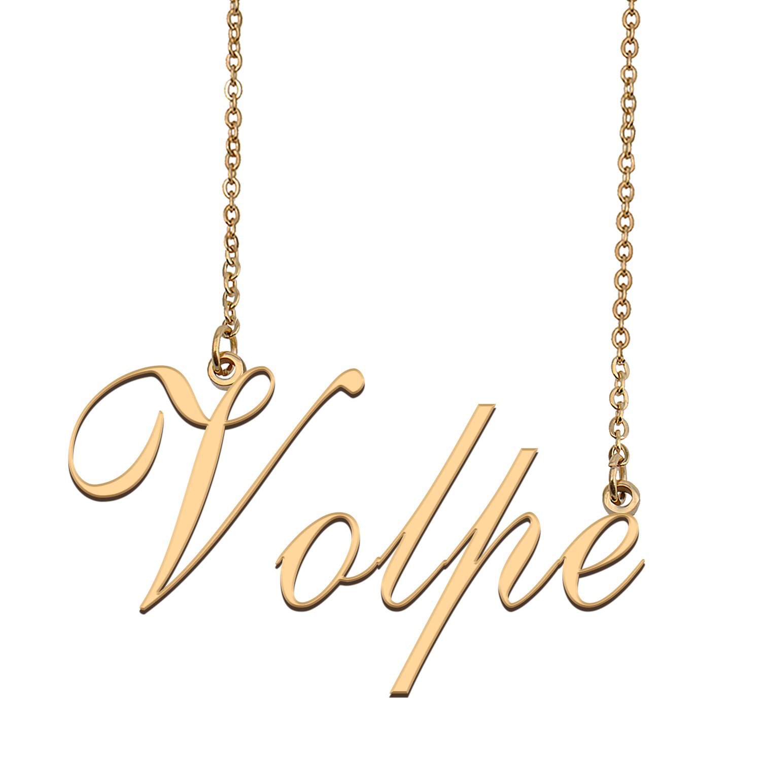 Custom Personalized Name Necklace in Golden Silver for Women Volpe