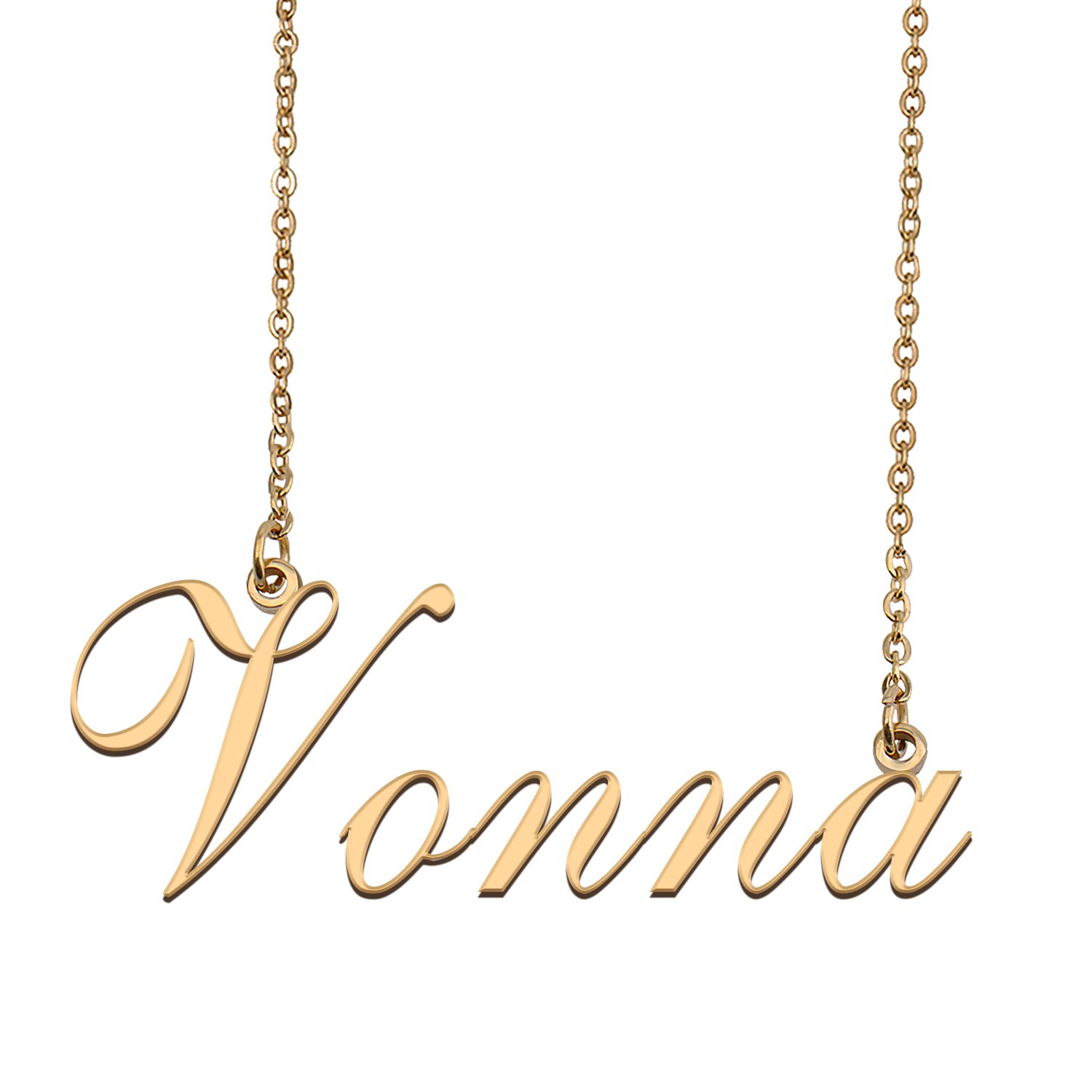 Custom Personalized Name Necklace in Golden Silver for Women Vonna