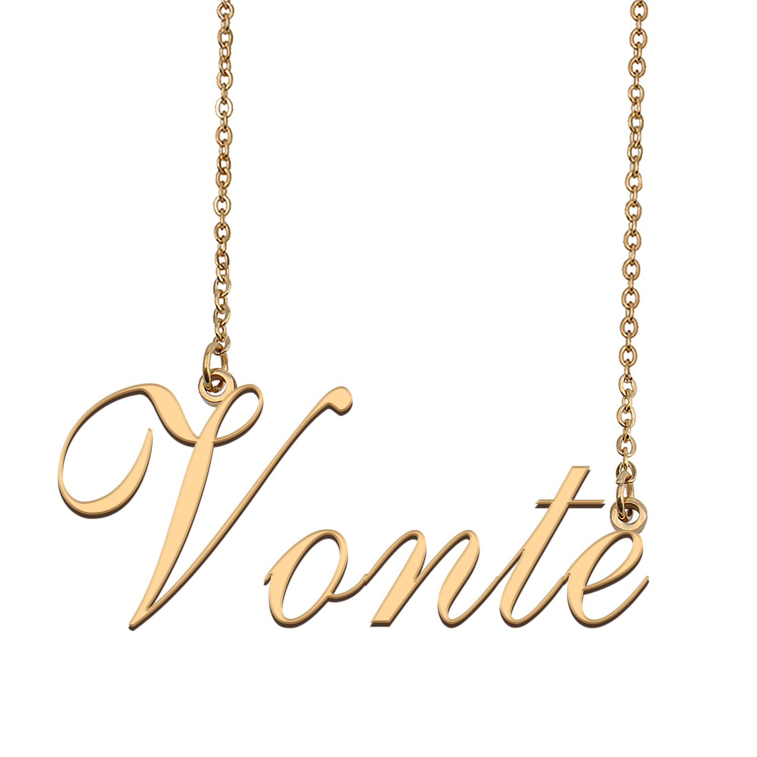 Custom Personalized Name Necklace in Golden Silver for Women Vonte