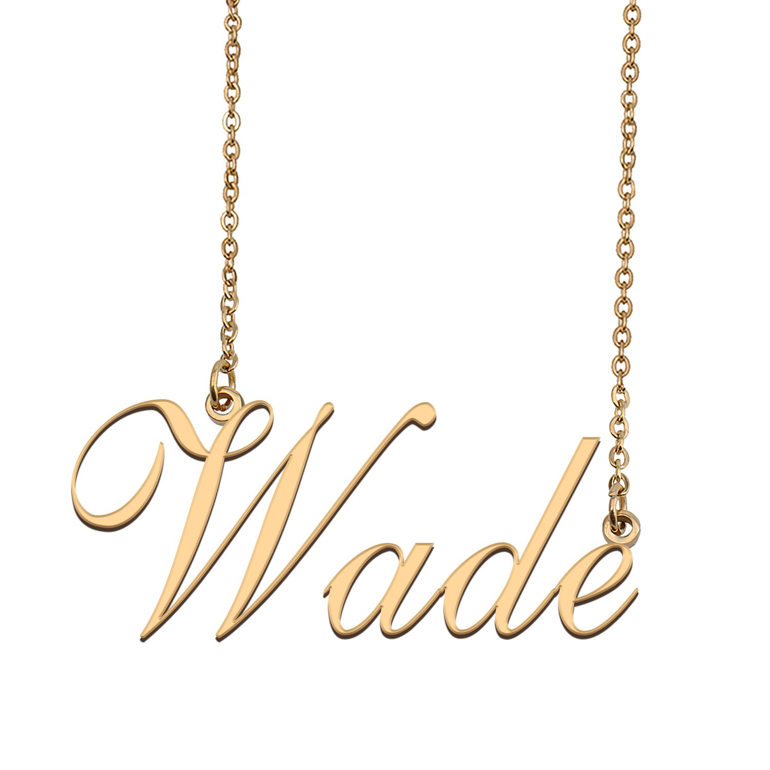 Custom Personalized Name Necklace in Golden Silver for Women Wade