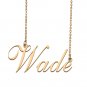 Custom Personalized Name Necklace in Golden Silver for Women Wade