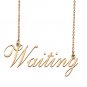 Custom Personalized Name Necklace in Golden Silver for Women Waiting