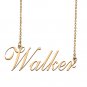 Custom Personalized Name Necklace in Golden Silver for Women Walker
