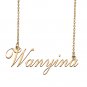 Custom Personalized Name Necklace in Golden Silver for Women Wanyina