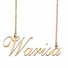 Custom Personalized Name Necklace in Golden Silver for Women Warisa