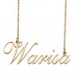 Custom Personalized Name Necklace in Golden Silver for Women Warisa