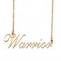 Custom Personalized Name Necklace in Golden Silver for Women Warrior