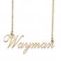 Custom Personalized Name Necklace in Golden Silver for Women Wayman